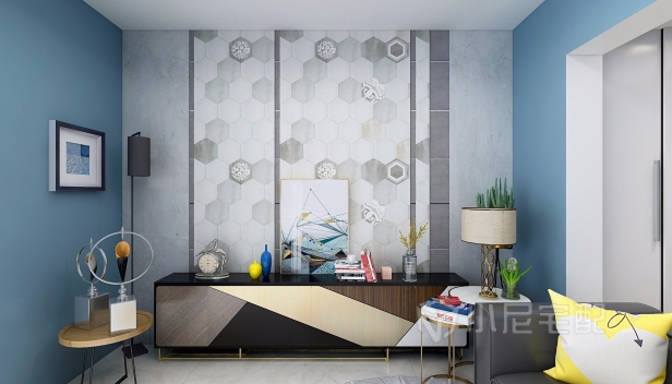 86.369㎡/兩室一廳兩衛(wèi)/地中海