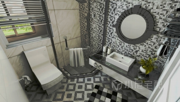 90.78㎡/三室一廳兩衛(wèi)/混搭