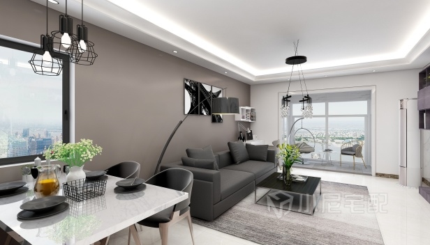 90㎡/兩室一廳一衛(wèi)/混搭