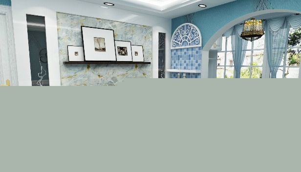 90㎡/兩室兩廳一衛(wèi)/地中海