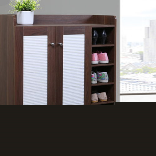 小尼宅配 鞋柜 現(xiàn)代簡約木質(zhì)雙門對開門鞋架鞋柜 特價(jià)